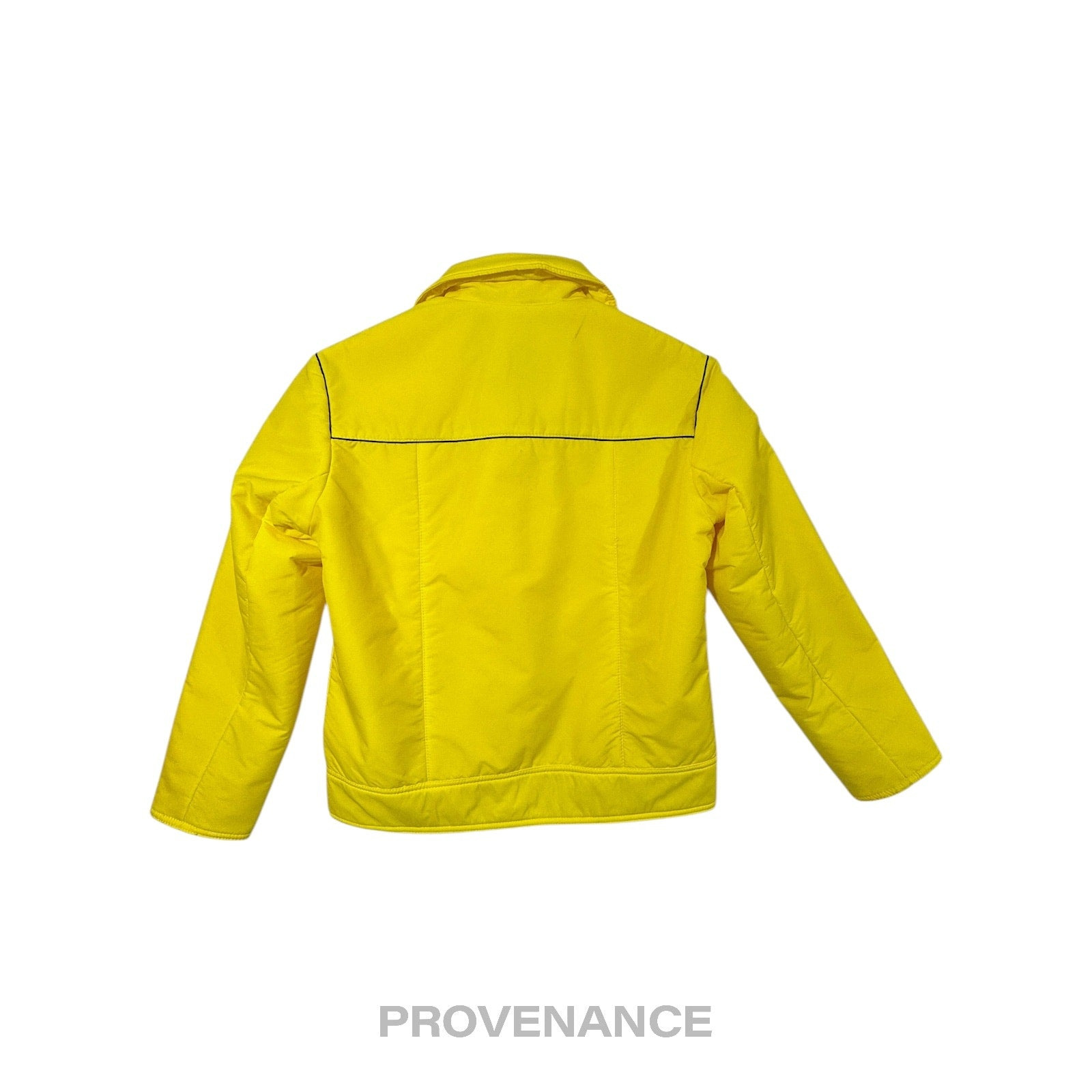 Moncler Logo Light Ski Jacket Coat - Yellow L Hood - 4
