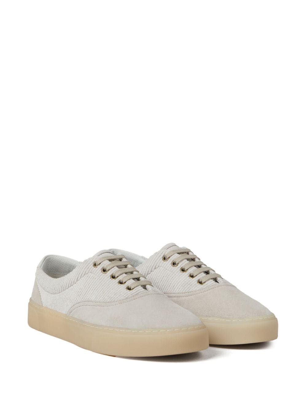 panelled suede sneakers - 2