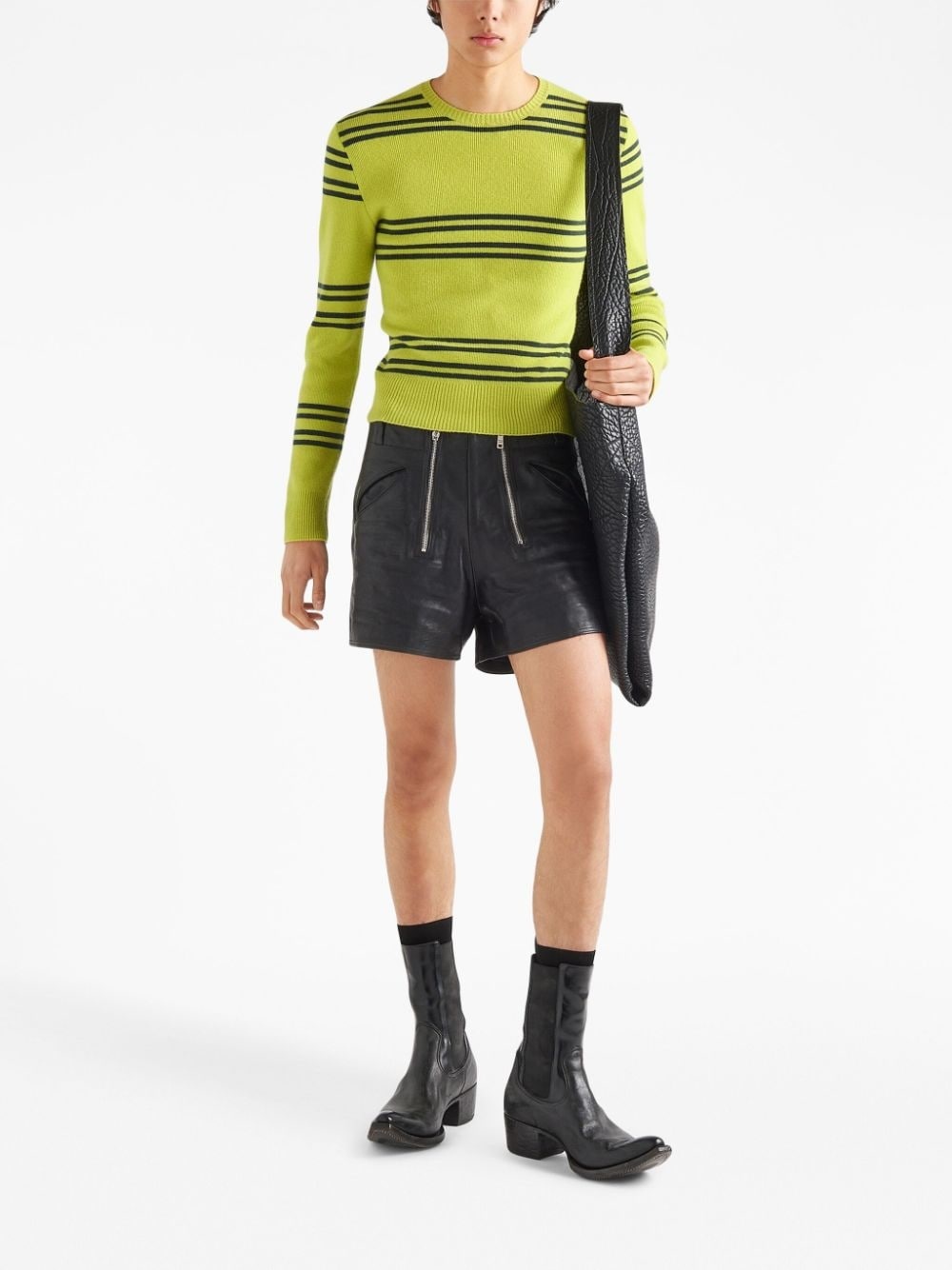 striped lambswool jumper - 2