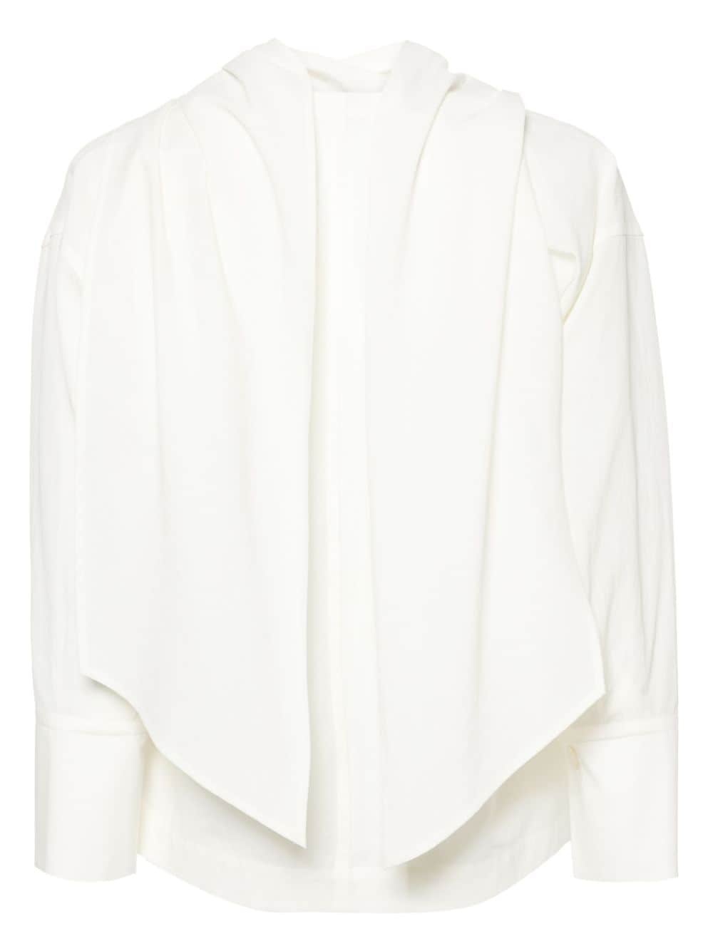 draped cotton blouse - 2