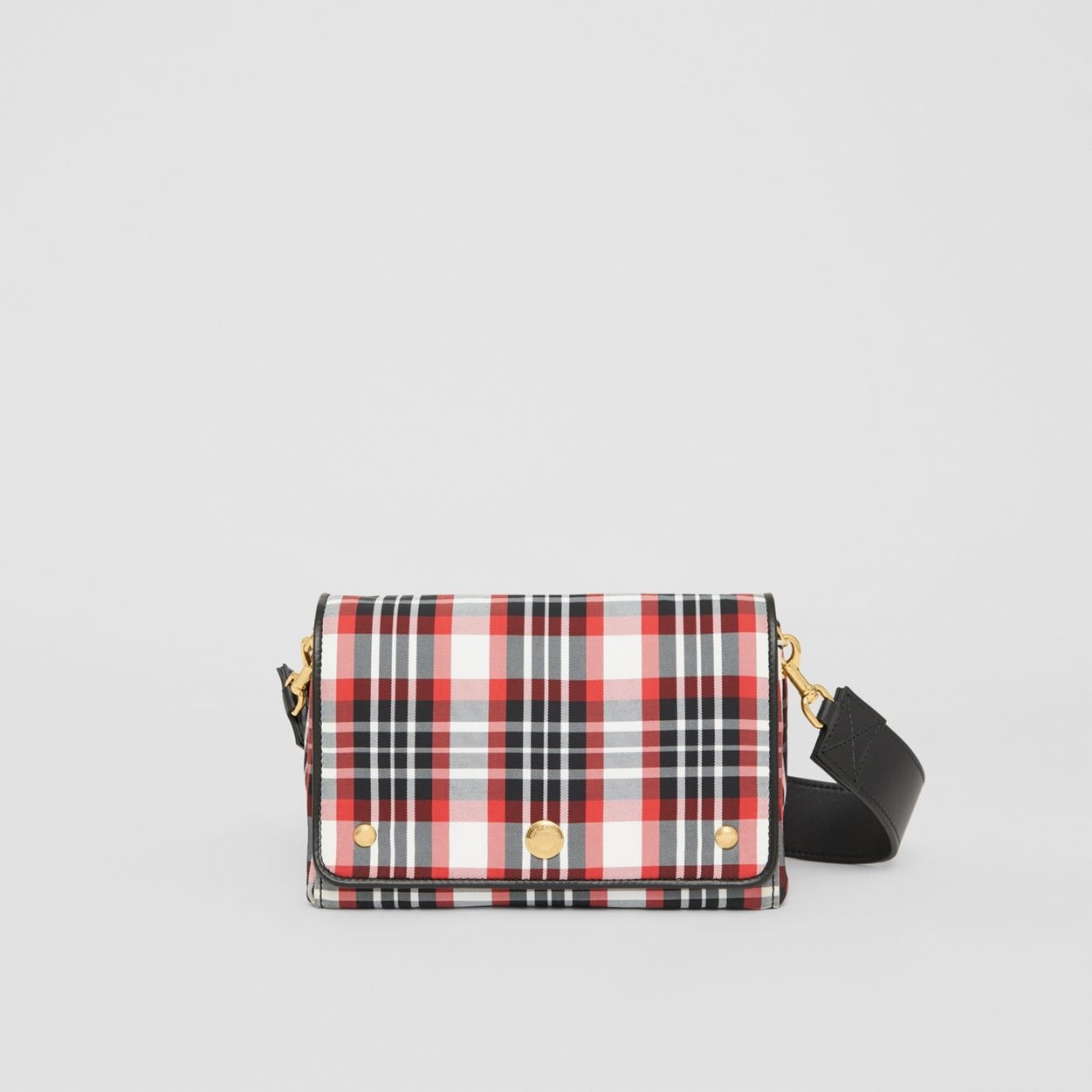 Small Tartan Nylon Crossbody Bag - 1