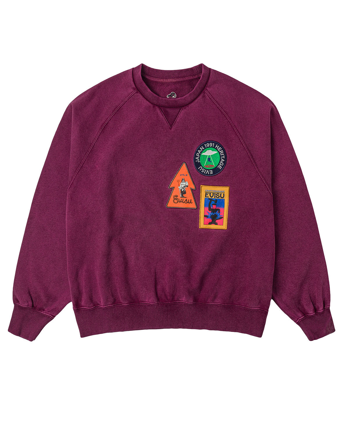 American "Ebisu" Patch and Seagull Embroidery Relax Fit Sweatshirt - 11