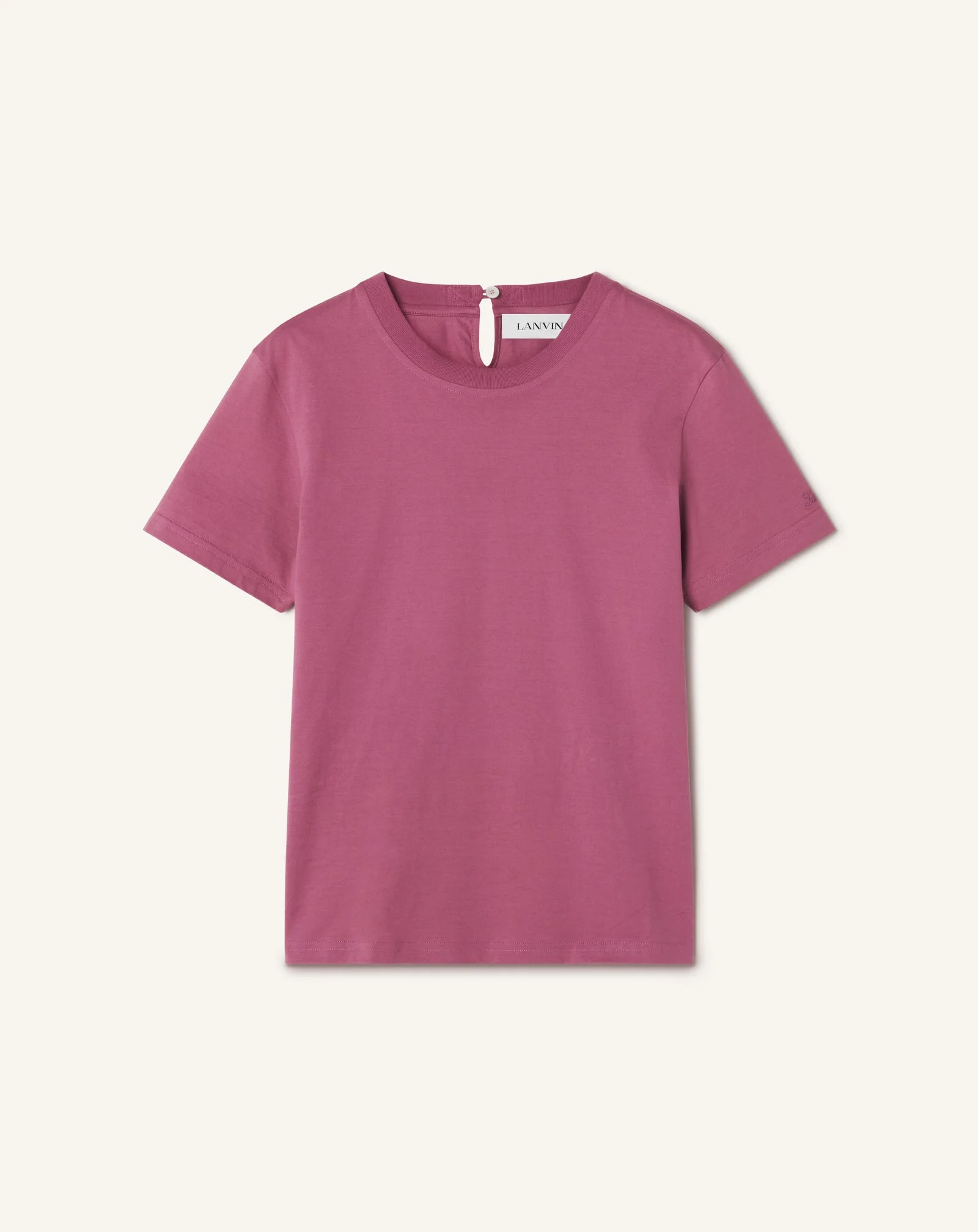 COTTON T-SHIRT WITH RIBBON DETAIL - 1