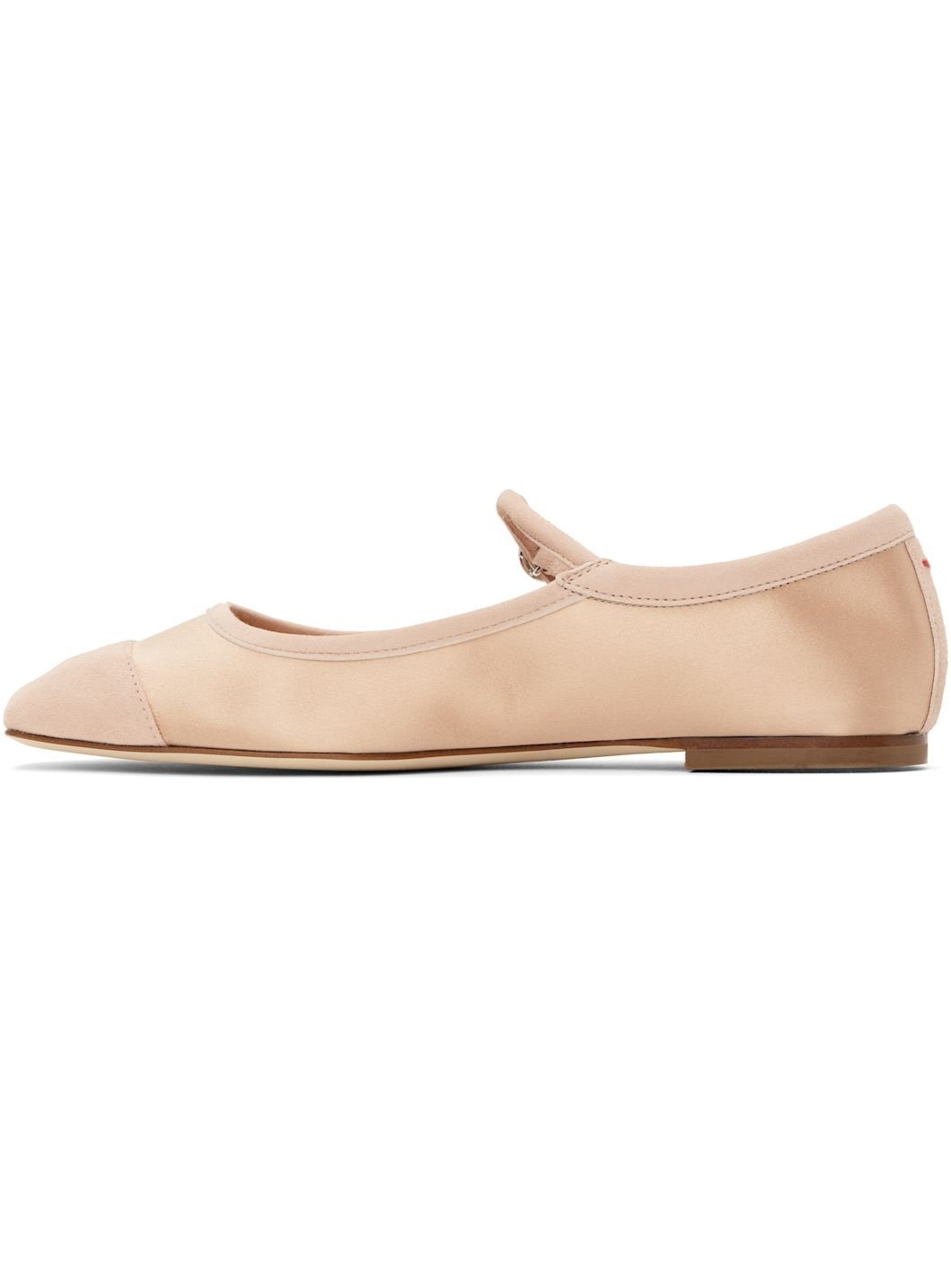 Pink Uma Satin Toe-Cap Ballerina Flats - 3