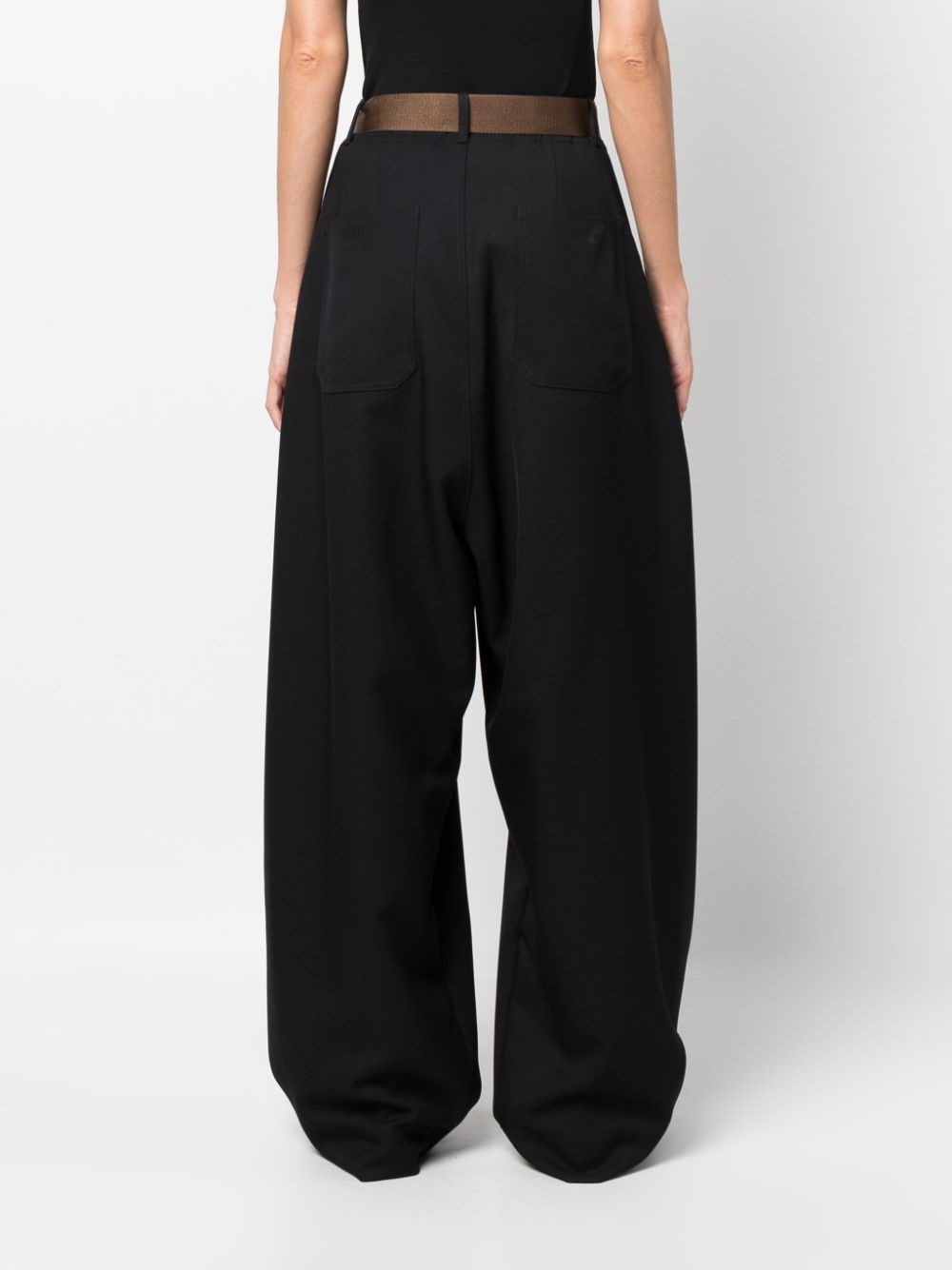 wide-leg cargo trousers - 4