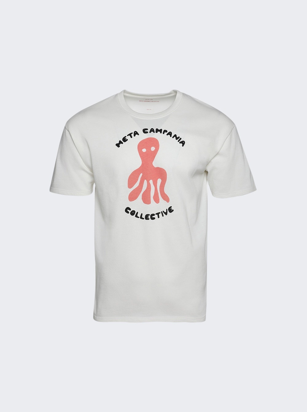 Peter Octopus Print Jersey Cotton T-Shirt White - 1