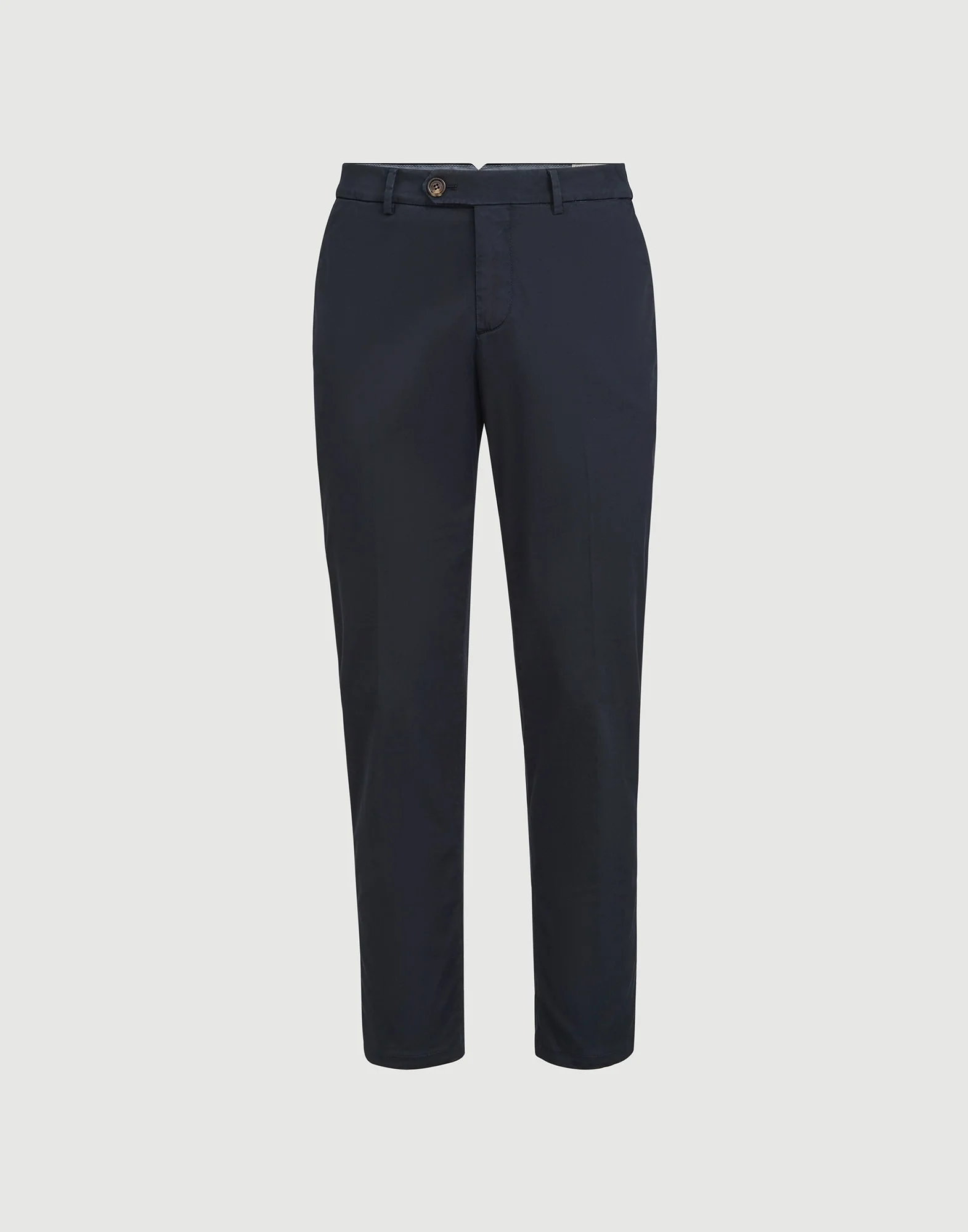 Garment-dyed Italian fit trousers in American Pima comfort cotton gabardine - 1