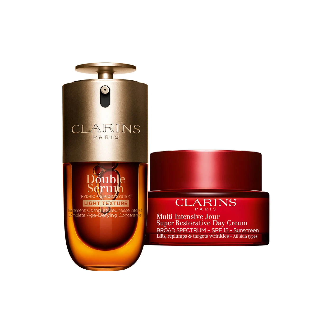 Double Serum Light & Super Restorative Day Cream with SPF 15 | 1 Oz Double Serum Light & Super Resto - 1