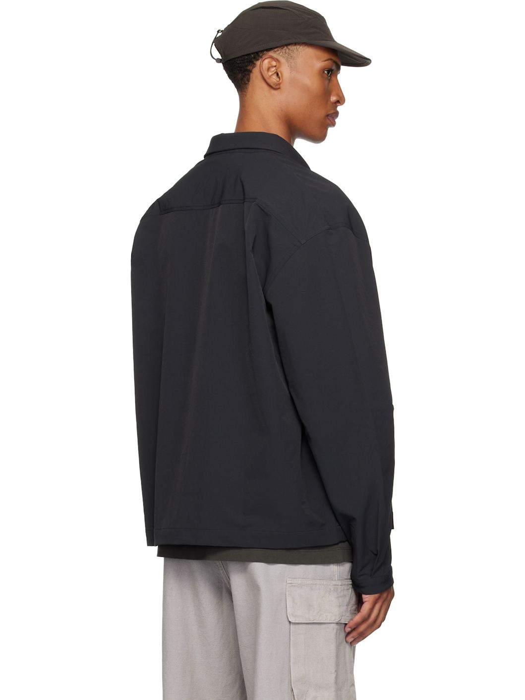 Black Utility Overshirt - 3