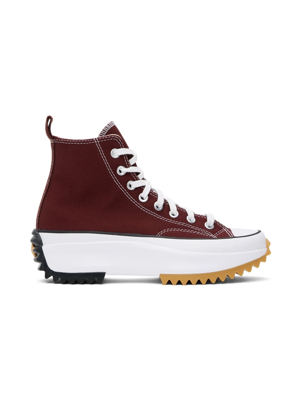 Converse Burgundy Run Star Hike Platform High Top Sneakers REVERSIBLE