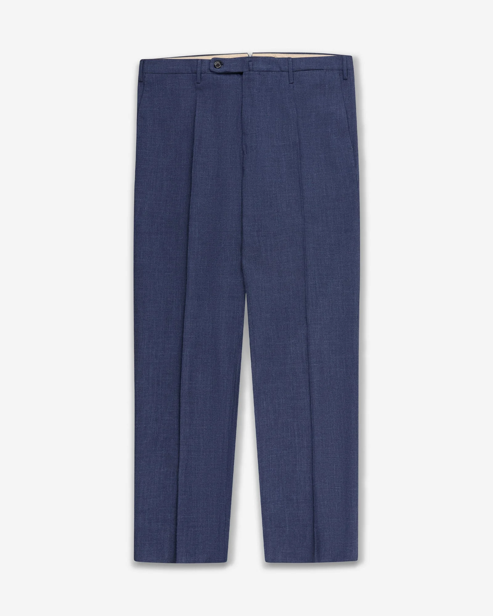 Regular fit wool, linen and silk fabric trousers - 1