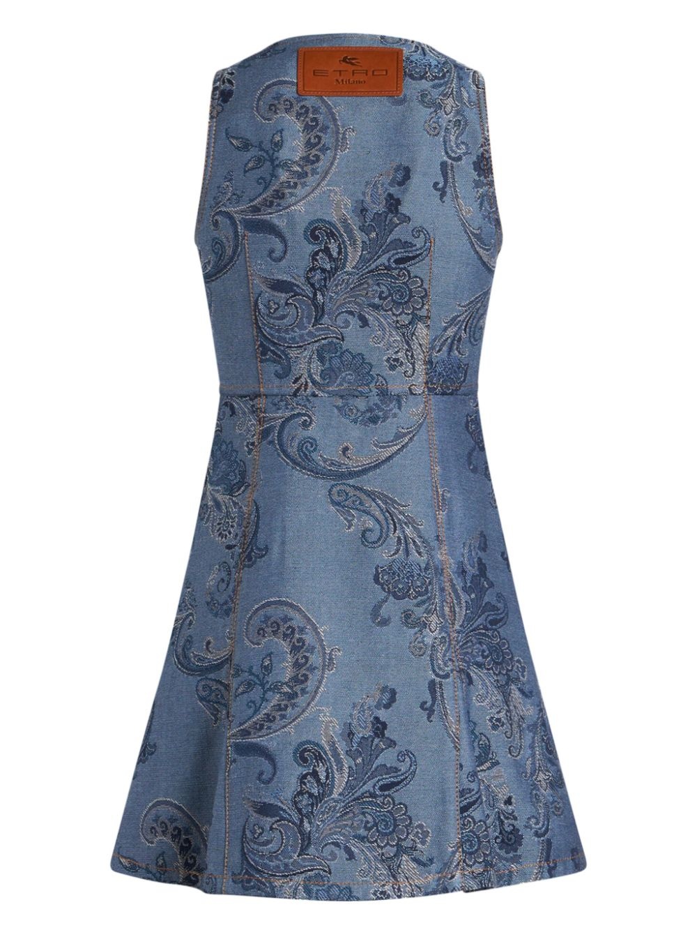 denim jacquard mini dress - 6