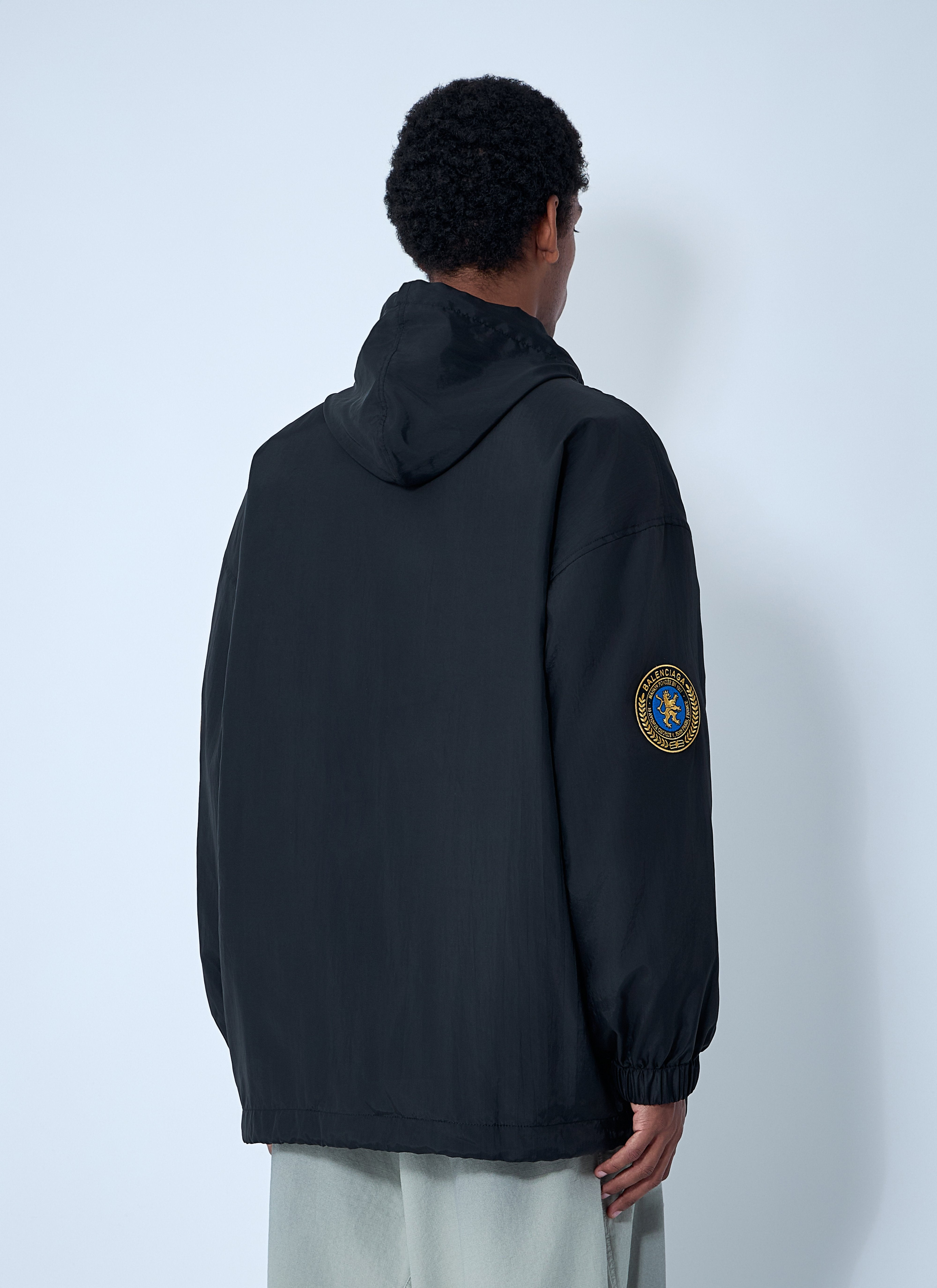Balenciaga Men Logo Motif Windbreaker Jacket - 4