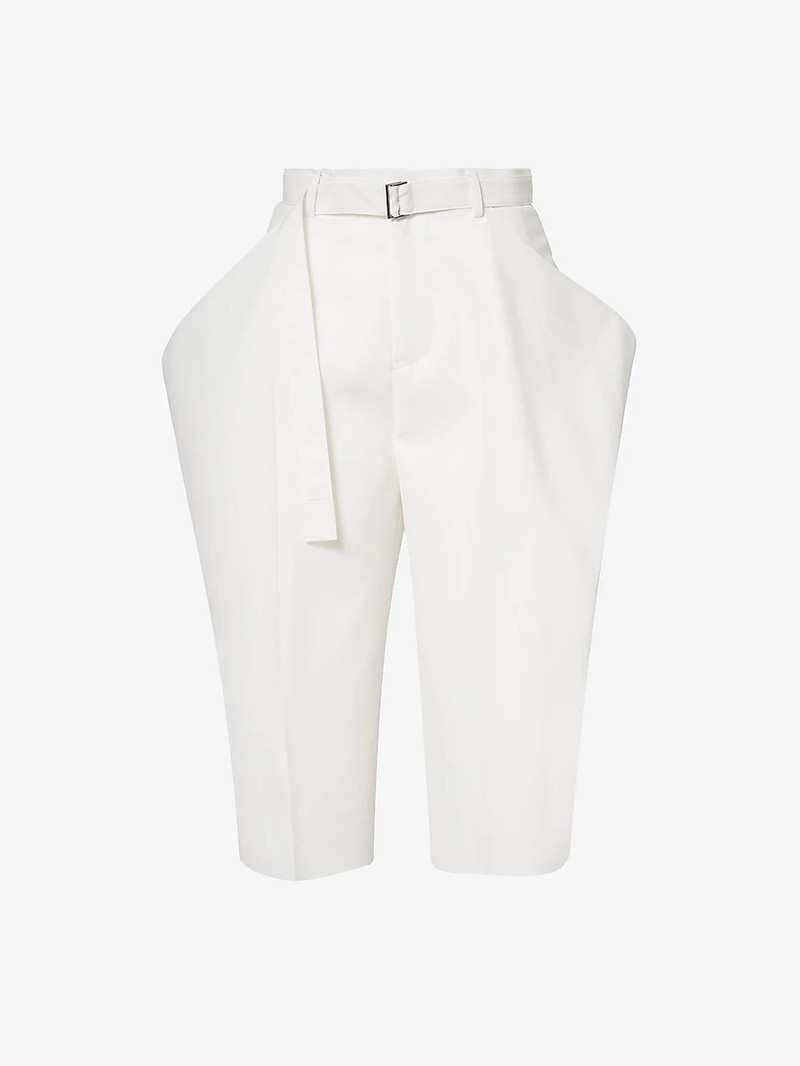 Cropped Wide-Leg Woven Trousers - 1