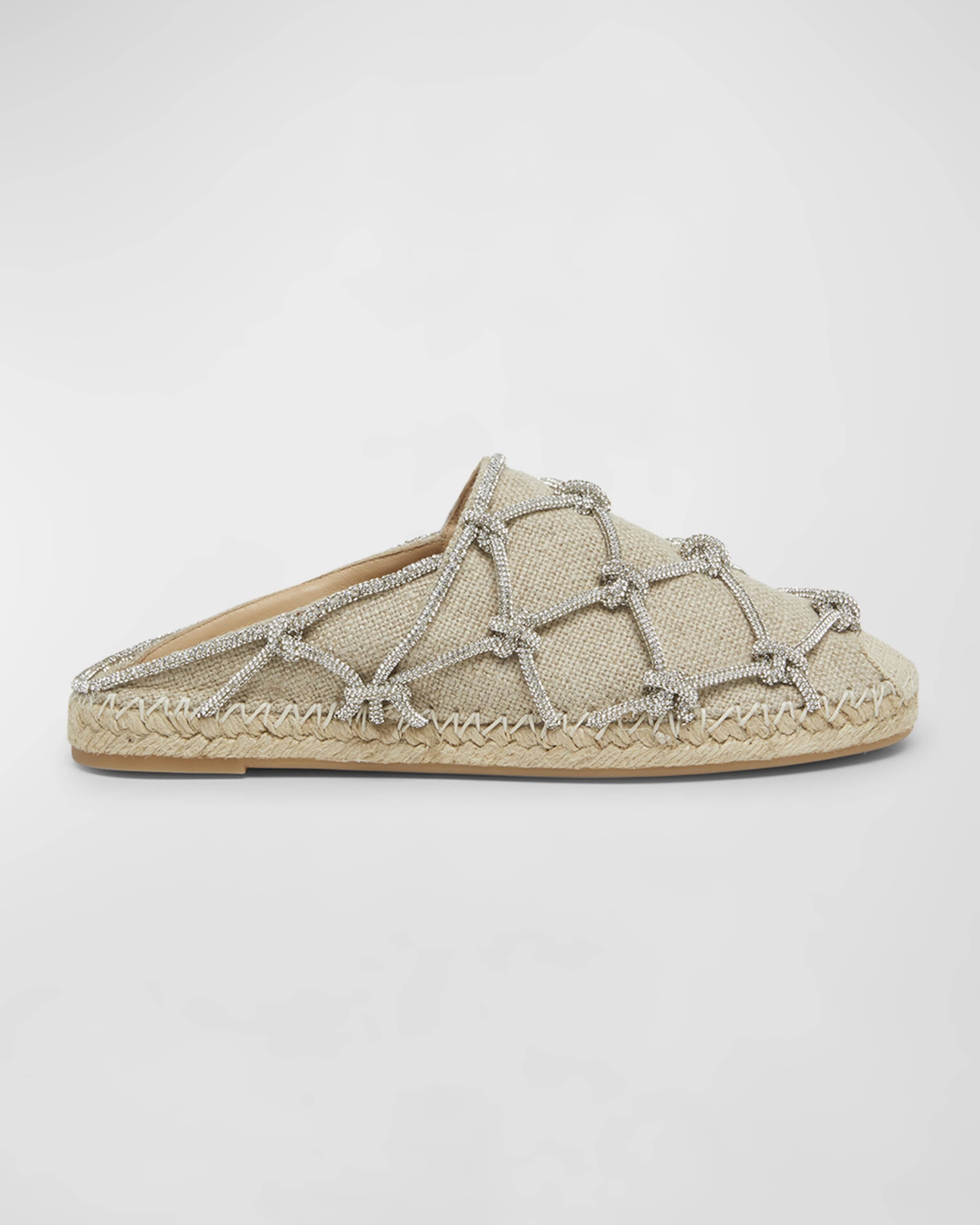 Knot Caged Jute Espadrille Mules - 1