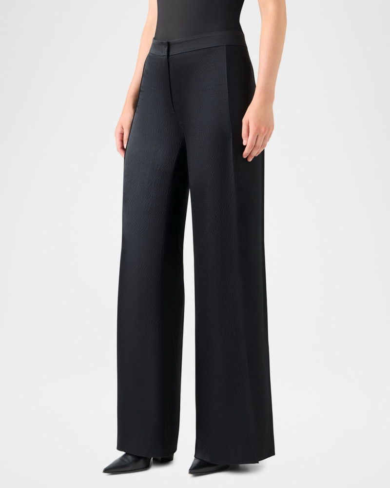 AKRIS Celeste Wool Silk Wide-Leg Pants outlook