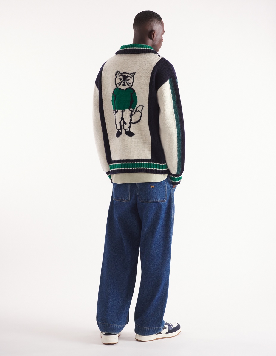 KNITTED COLLEGE BLOUSON - 2
