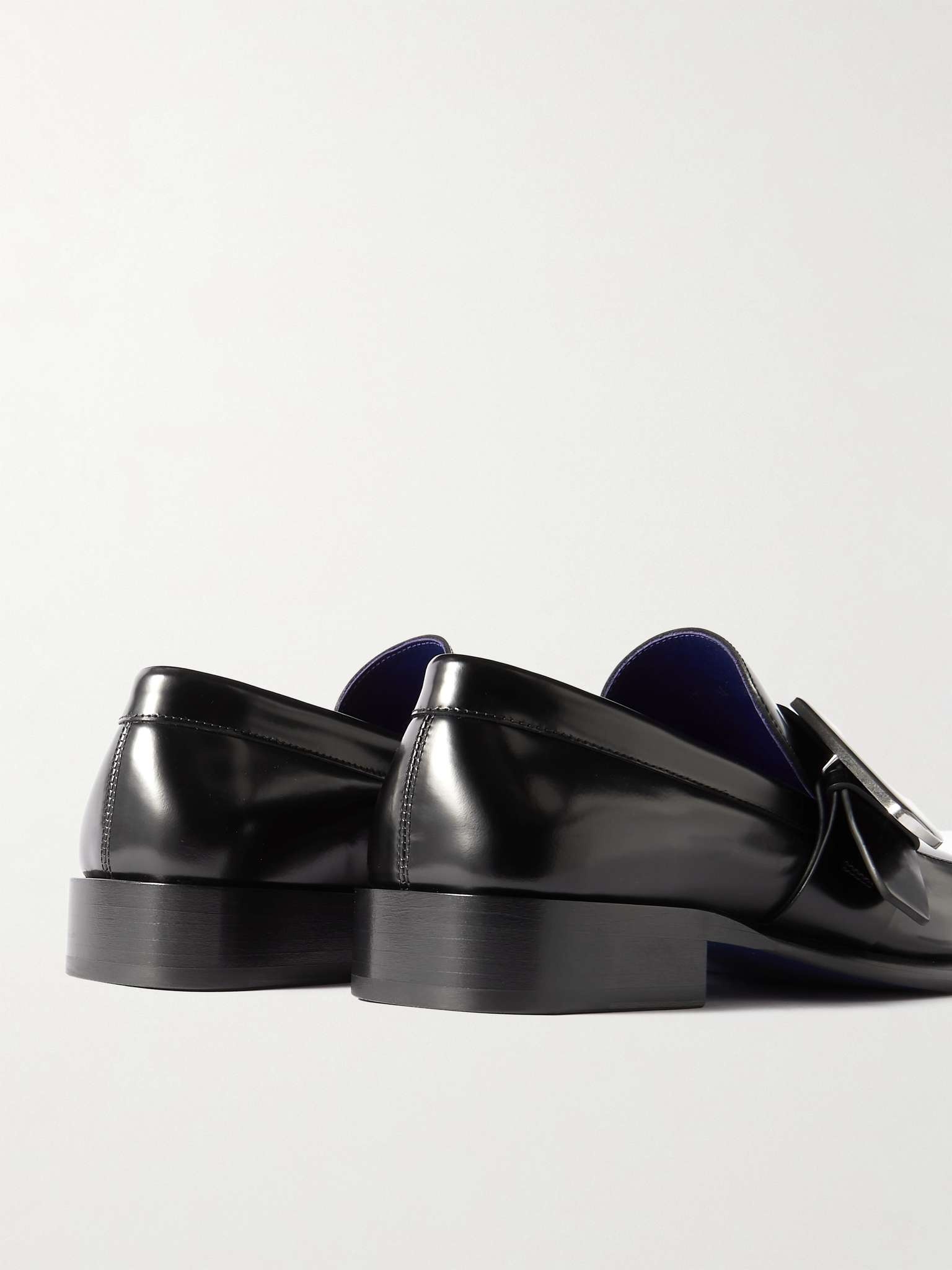 Embellished Leather Monk-Strap Loafers - 5