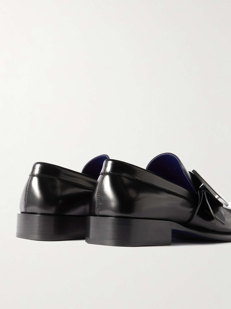 Embellished Leather Monk-Strap Loafers 5