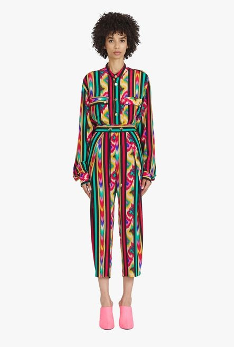 Multicolor silk pants 4