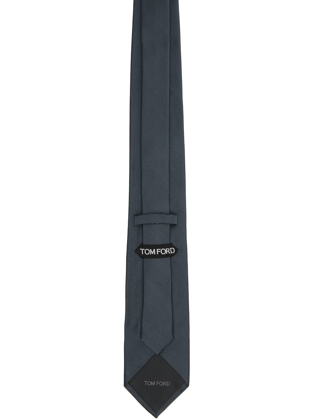 Gray Solid Twill Tie - 2