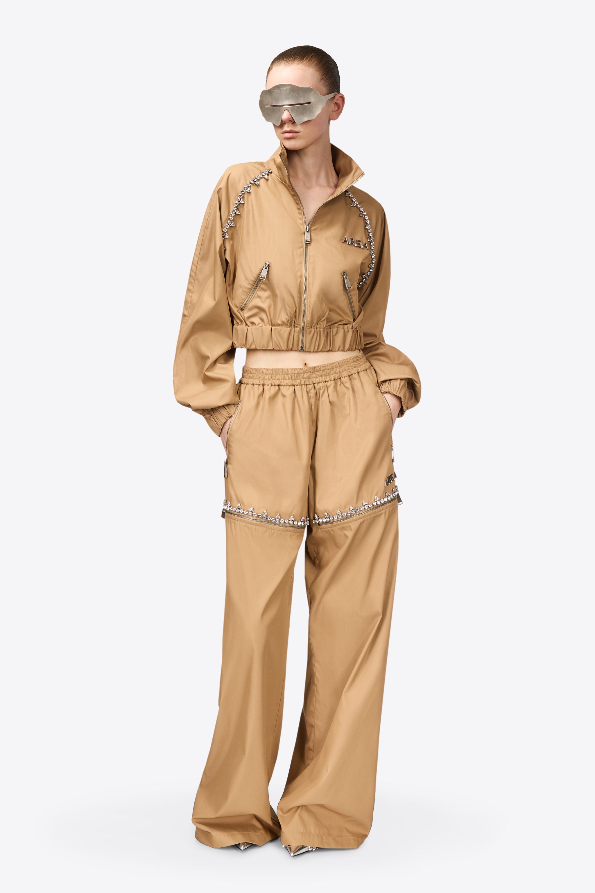 CRYSTAL SLIT TRACK PANT - 5