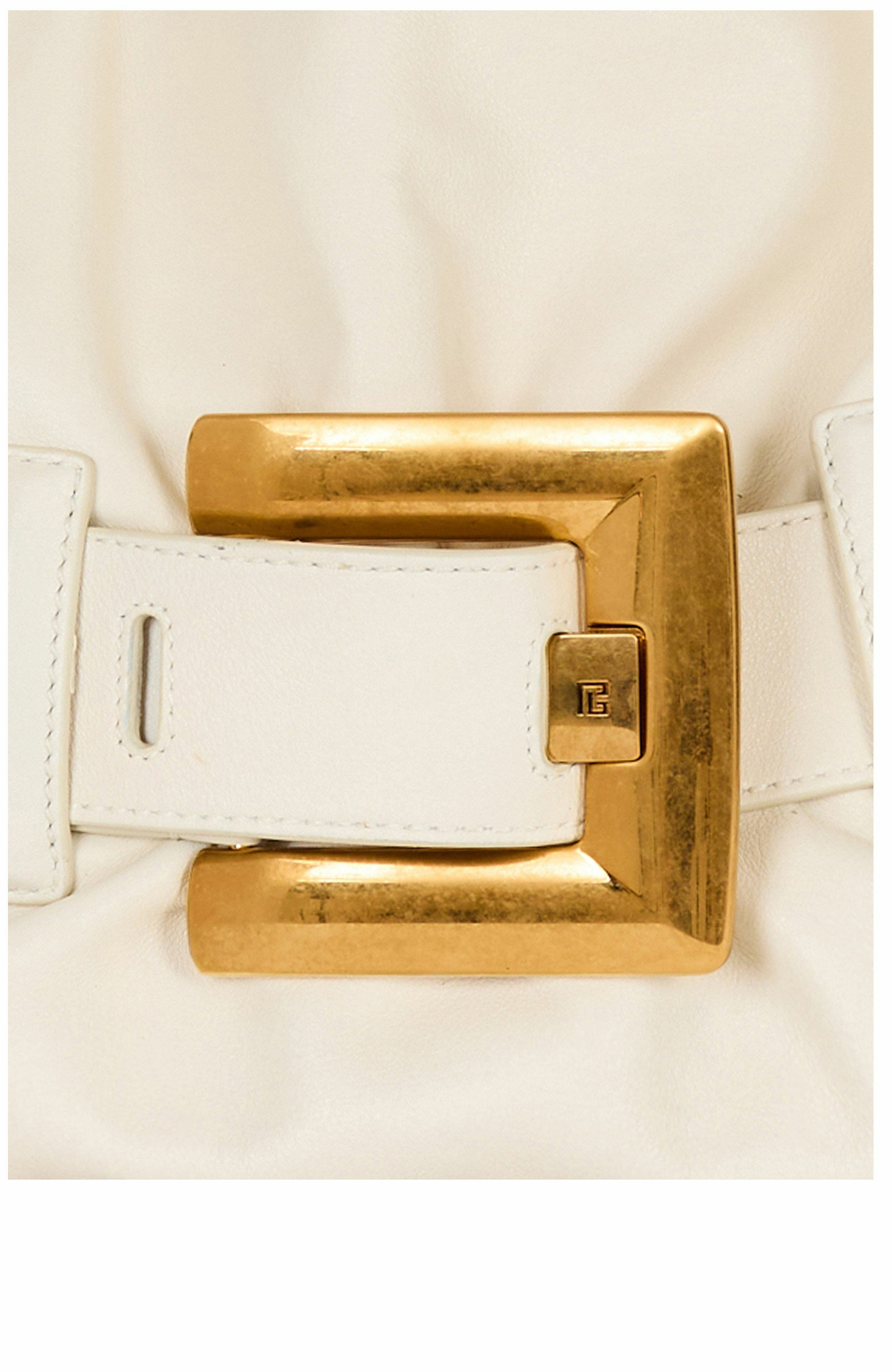 Balmain Medium Anthem Shoulder bag in leather in White at Nordstrom - 7