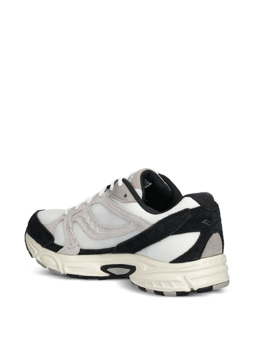 suede panelled mesh low-top sneakers - 4