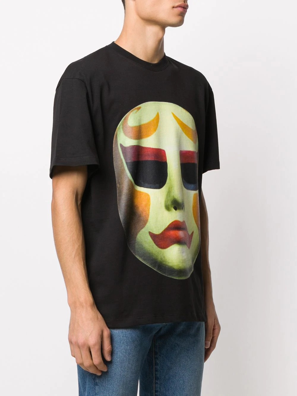 mask-print T-shirt - 4