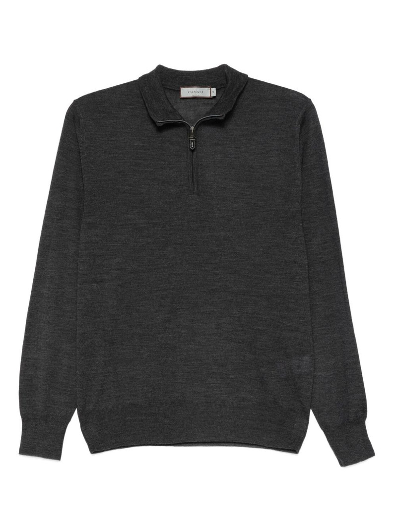 zip-neck wool sweater 1