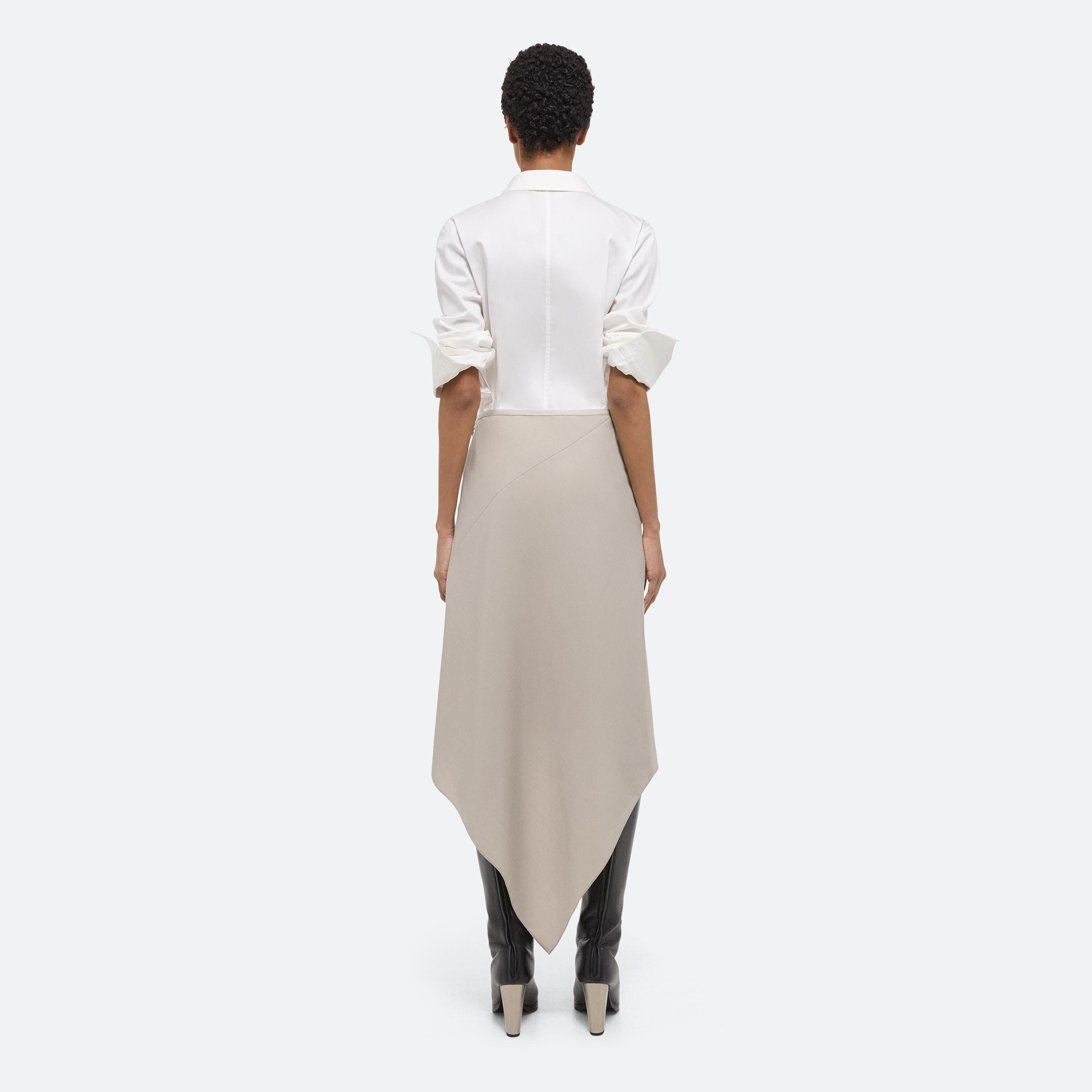 VIRGIN WOOL SCARF HEM SKIRT - 5