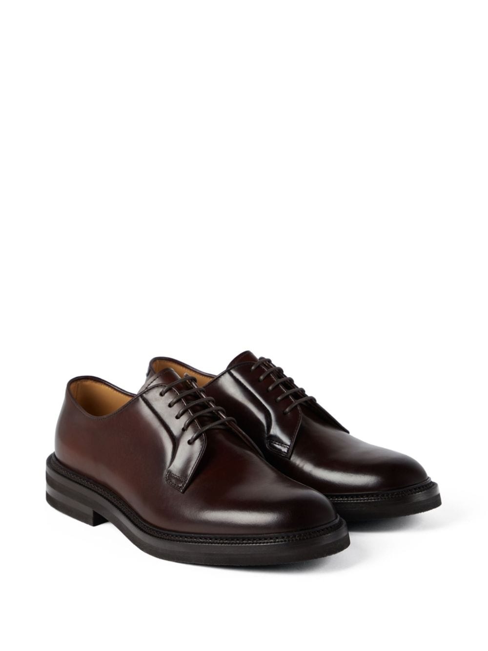 almond-toe leather oxford shoes - 3
