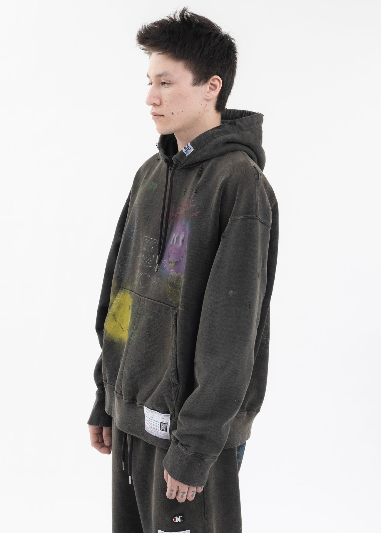 Black Bleached Hoodies - 3