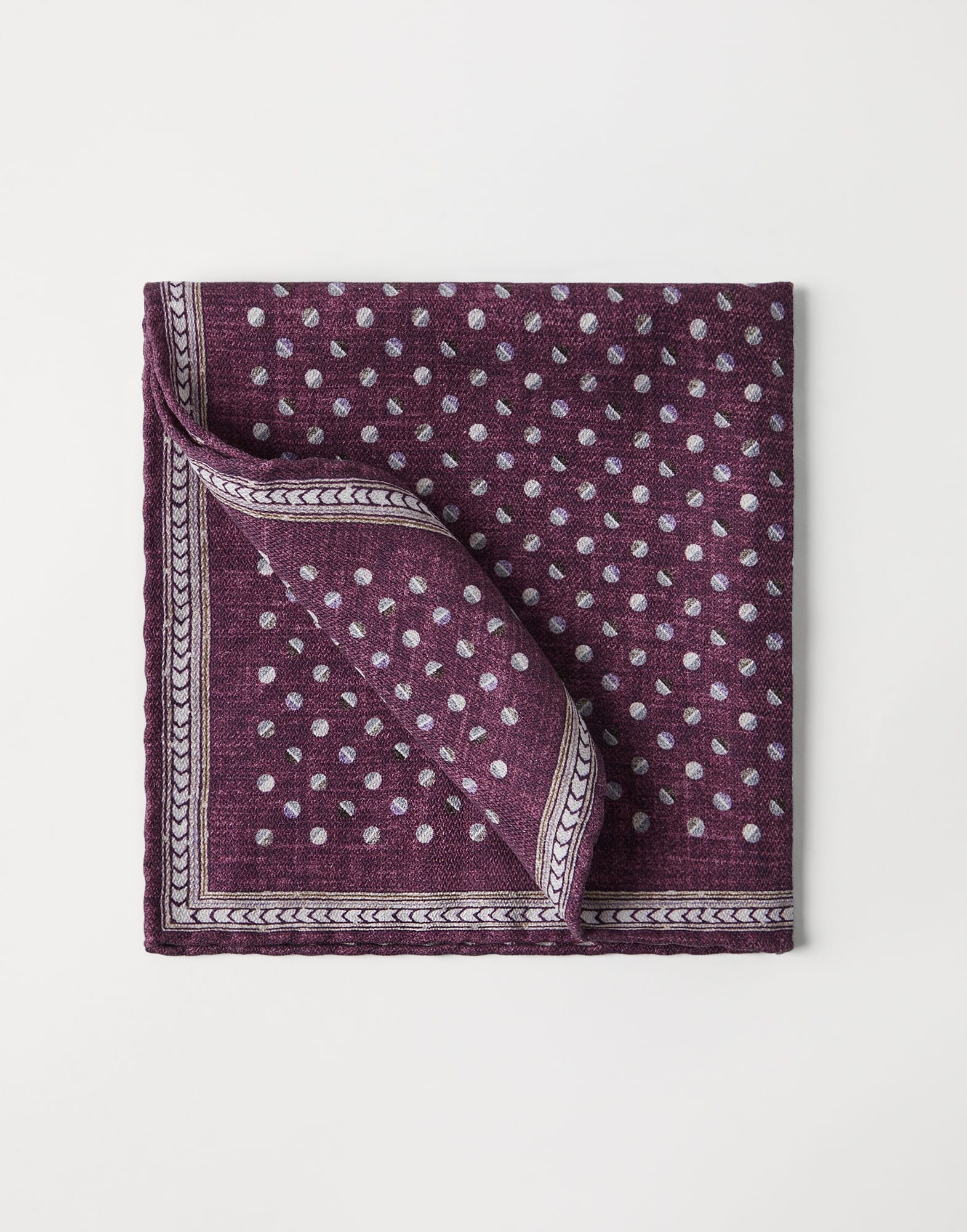 Double face silk pocket square - 1