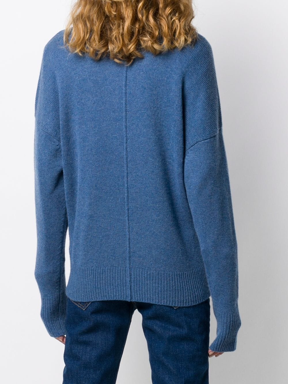 v-neck long-sleeved jumper - 4