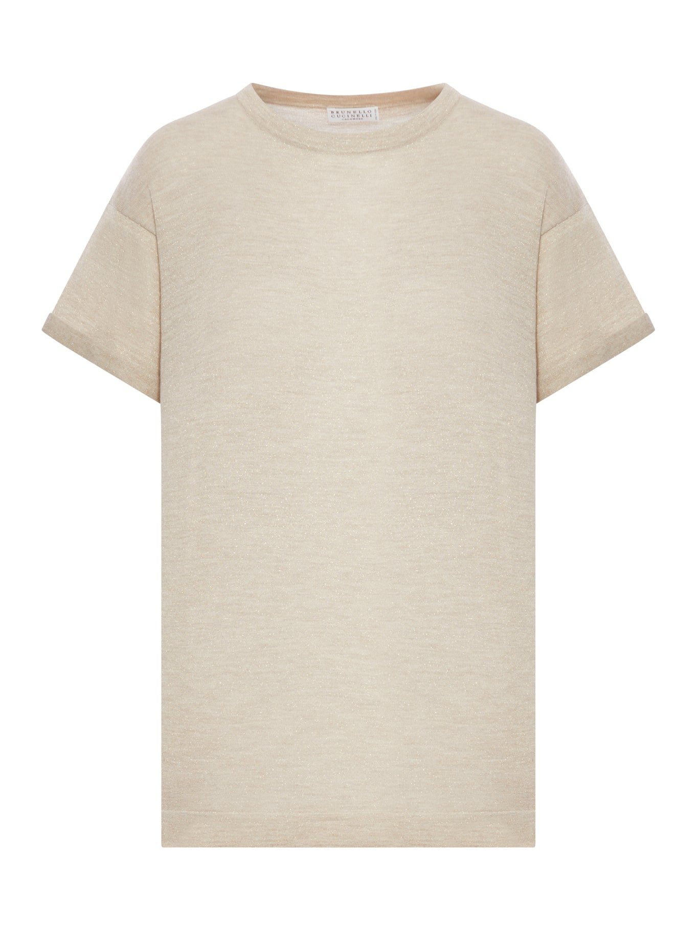 LIGHTWEIGHT CASHMERE AND SILK SWEATER WITH LUREX INSERTS - 1