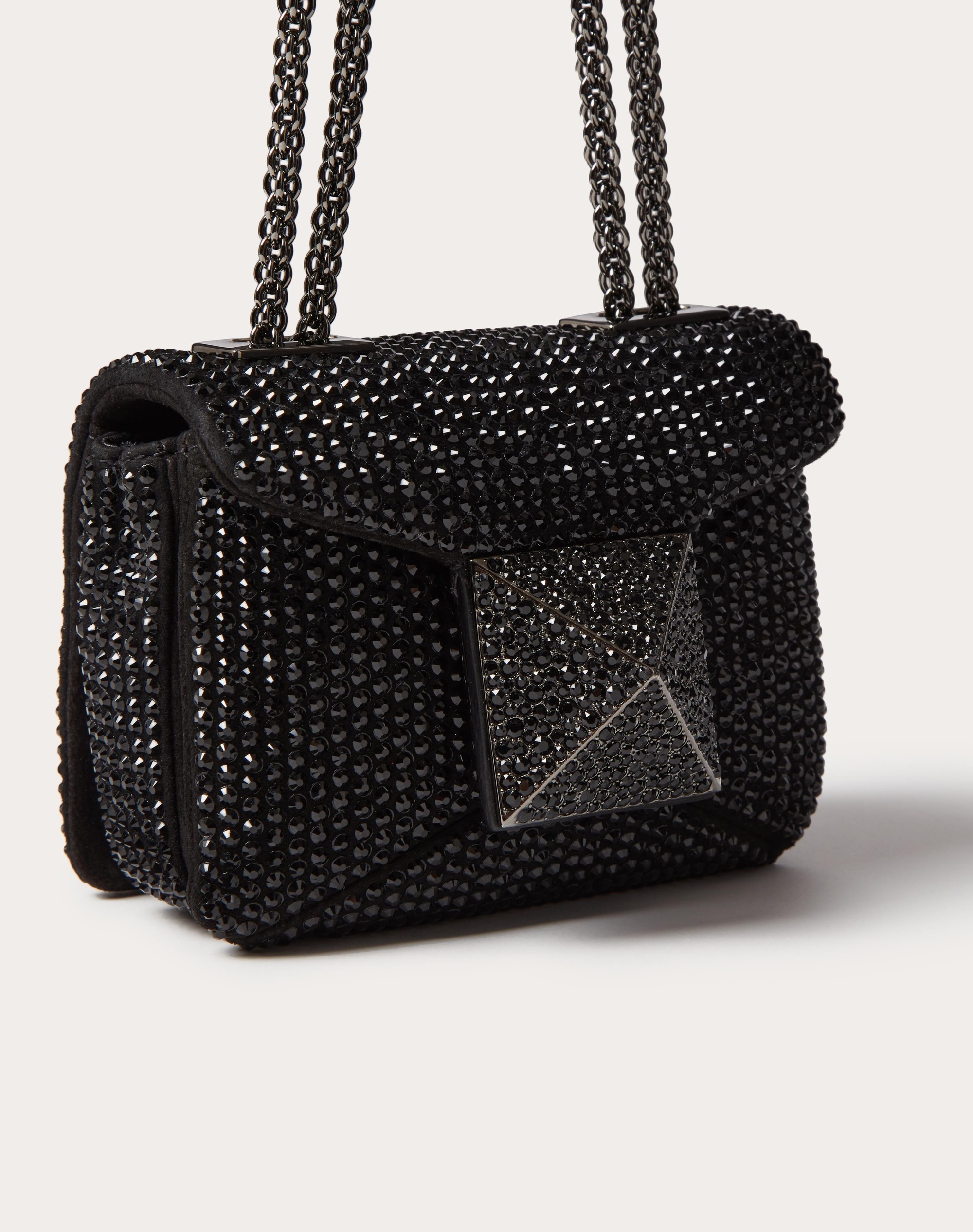 ONE STUD MICRO BAG WITH CHAIN AND RHINESTONE EMBROIDERY - 2
