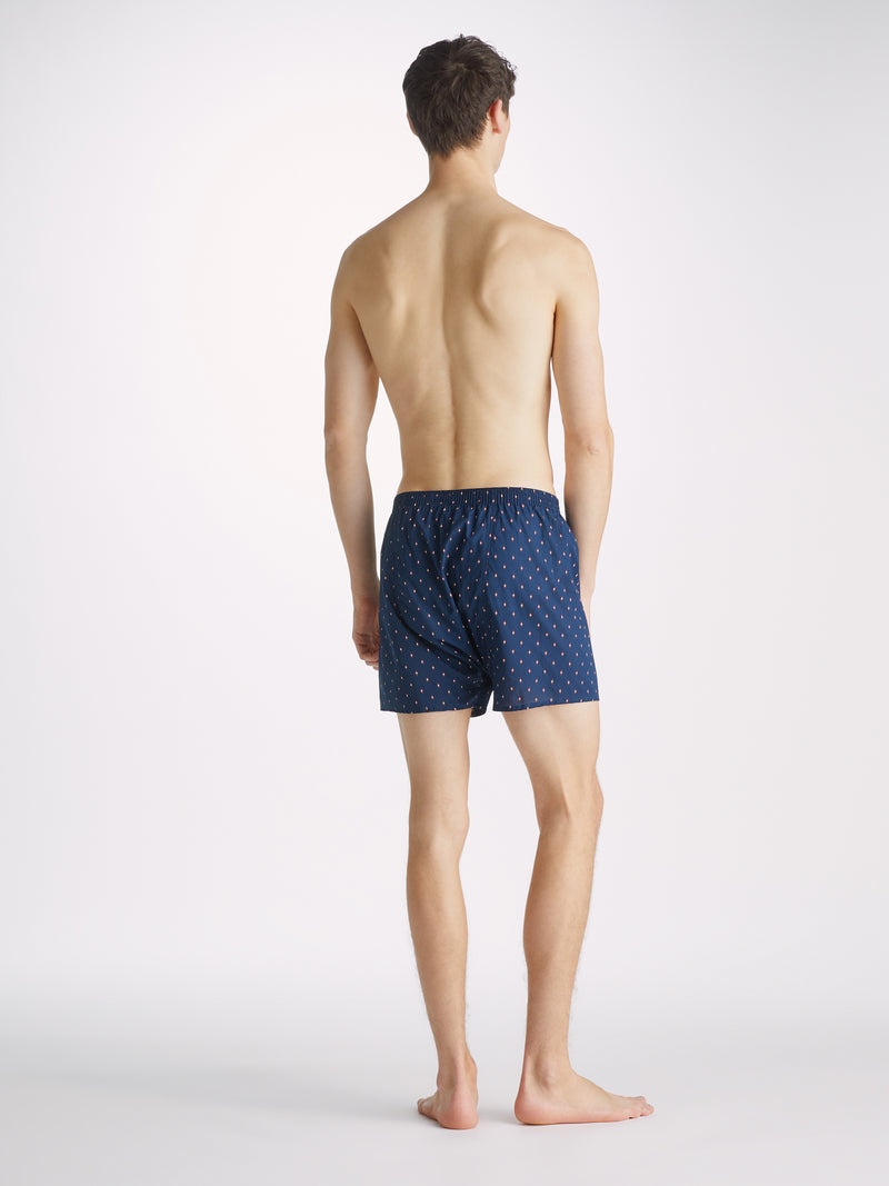 Men's Classic Fit Boxers Nelson 96 Cotton Batiste Navy - 4