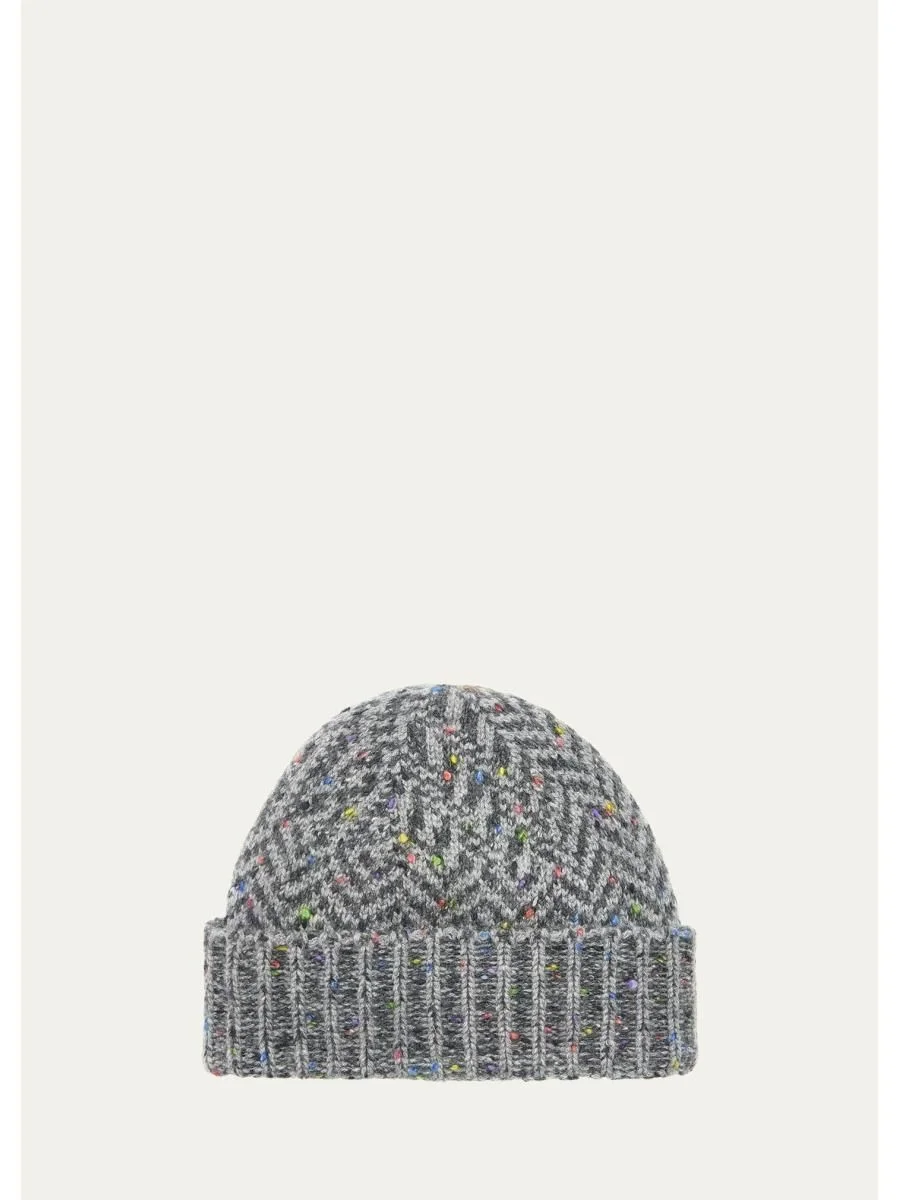 Porta Zigzag Cashmere Beanie - 1
