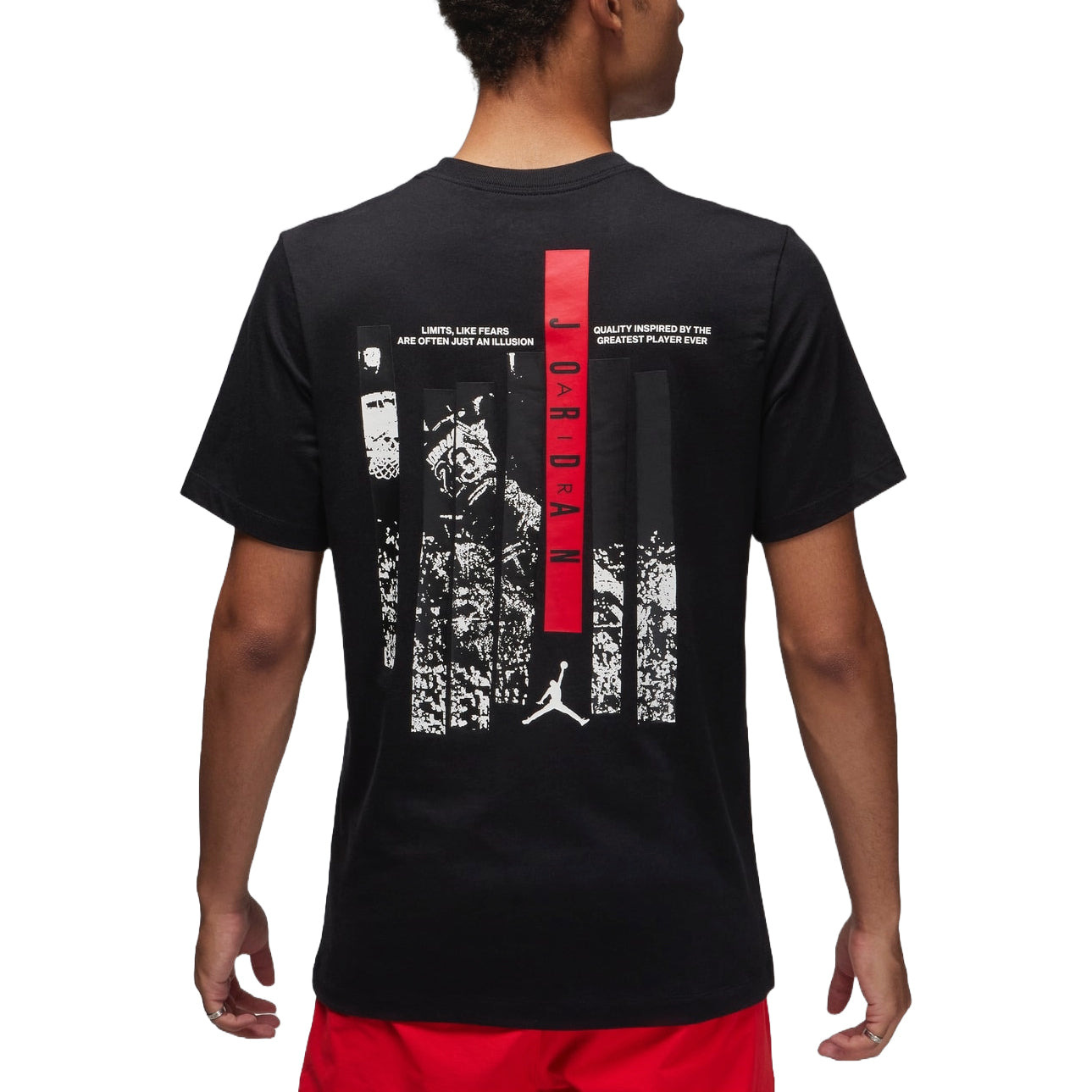 Air Jordan Graphic T-shirt Asia Sizing 'Black Red' FD7026-010 - 2