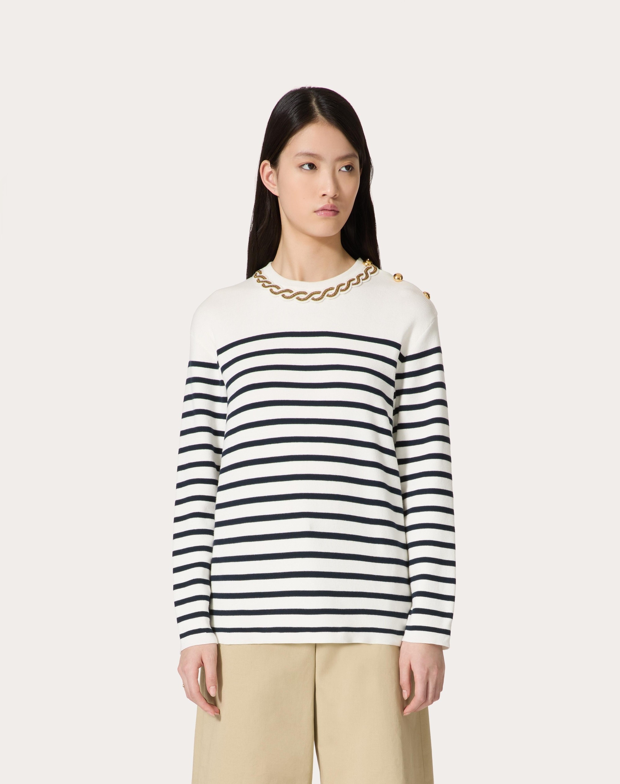 EMBROIDERED COTTON SWEATER - 3