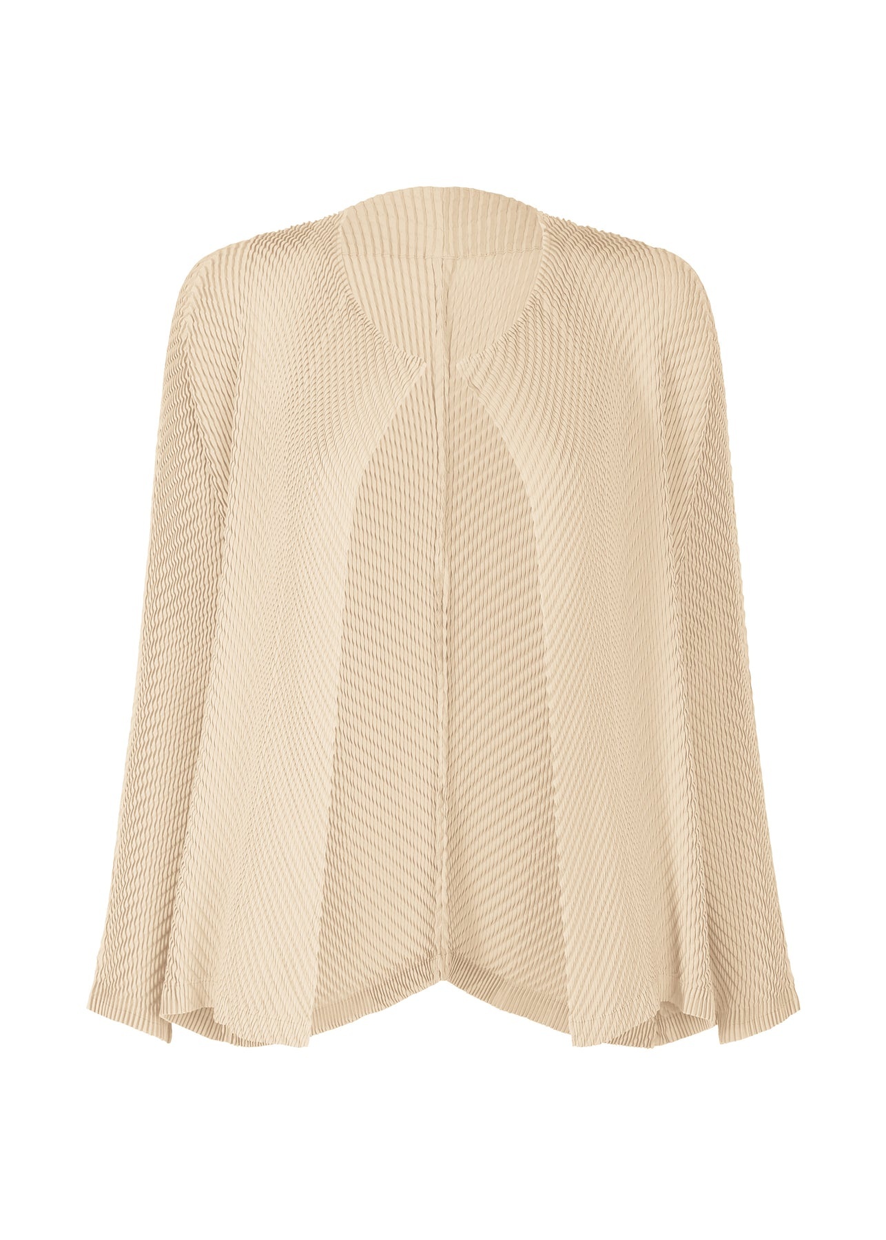 ORBICULAR PLEATS CARDIGAN - 1