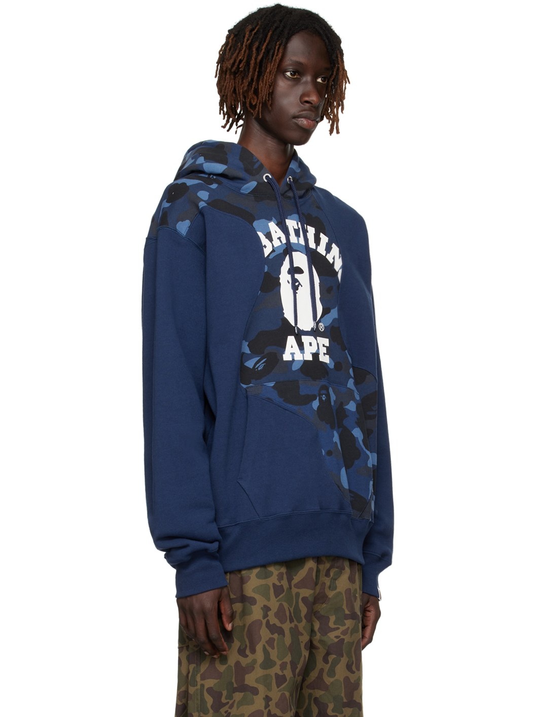 Navy Color Camo Hoodie - 2