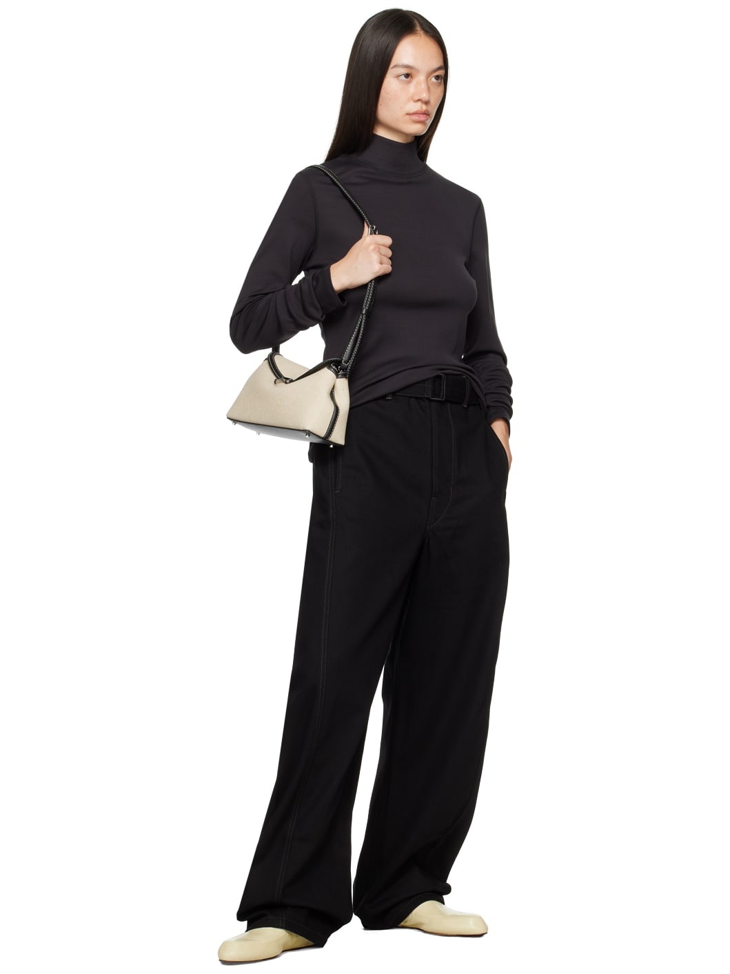 Black Rib Turtleneck - 5