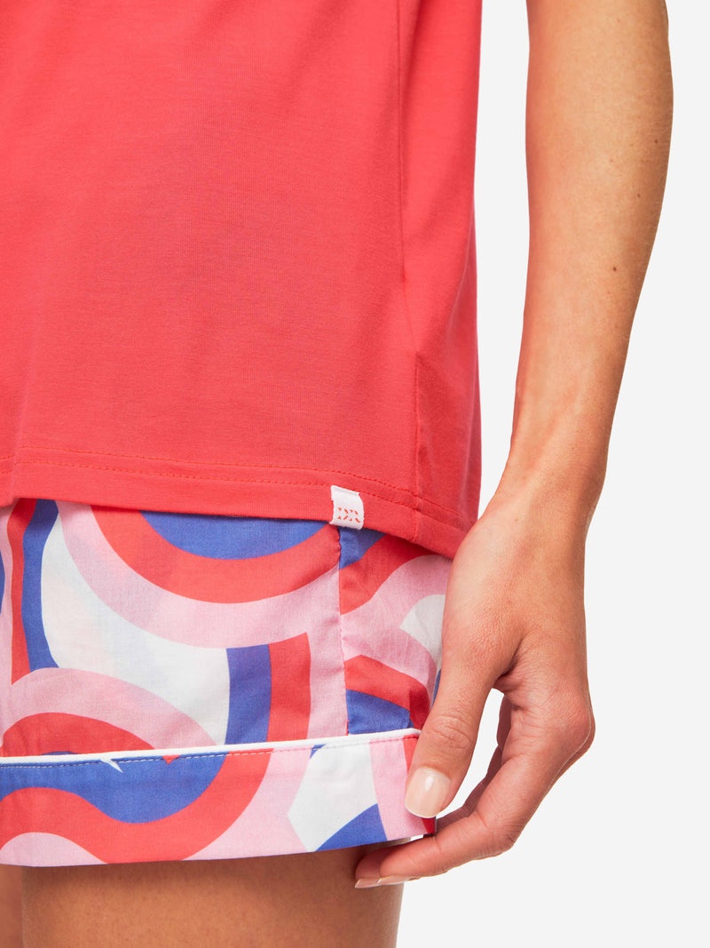 Women's T-Shirt Lara Micro Modal Stretch Watermelon Pink - 7
