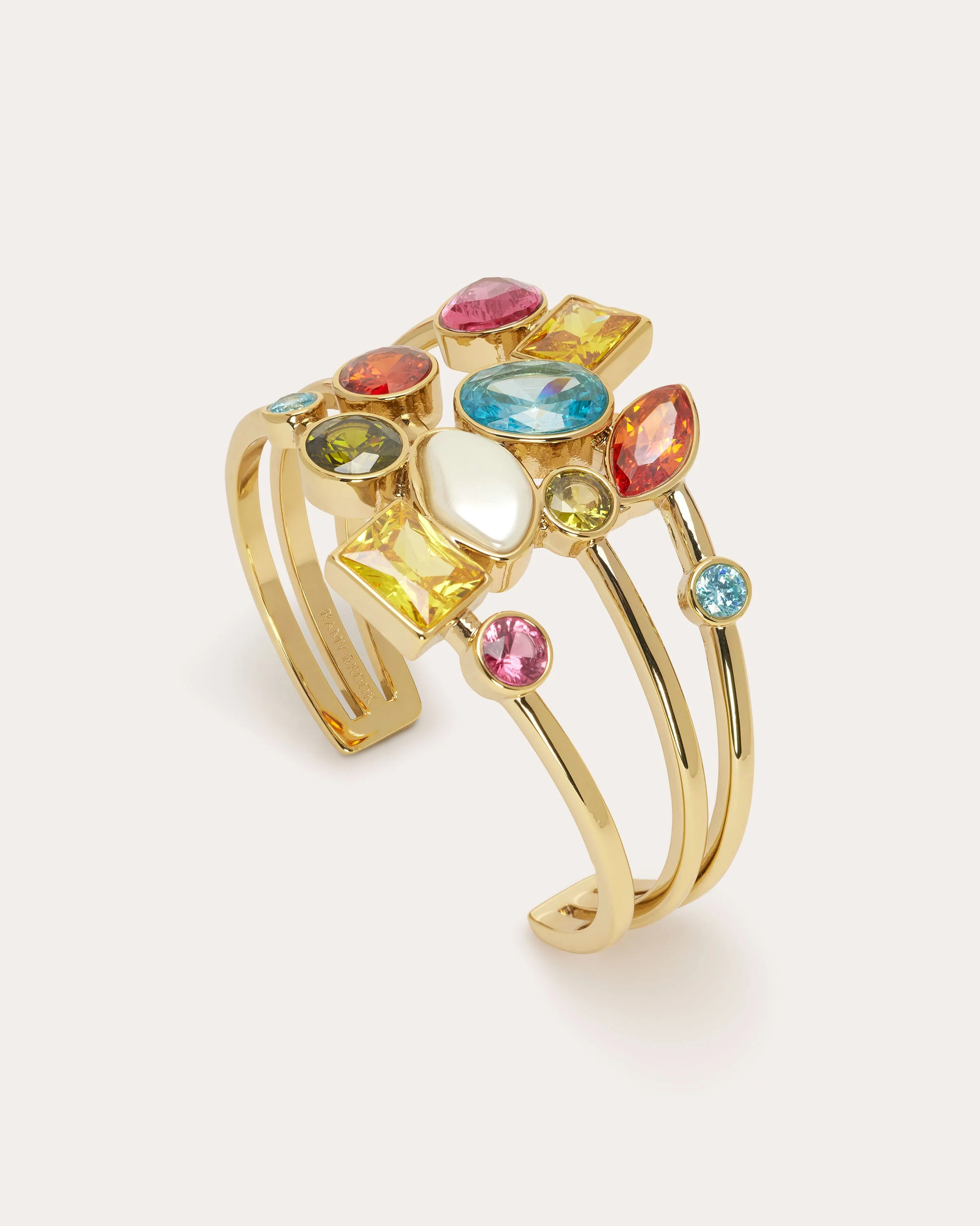 Millie Multicolor Stone Cuff Bracelet - 1