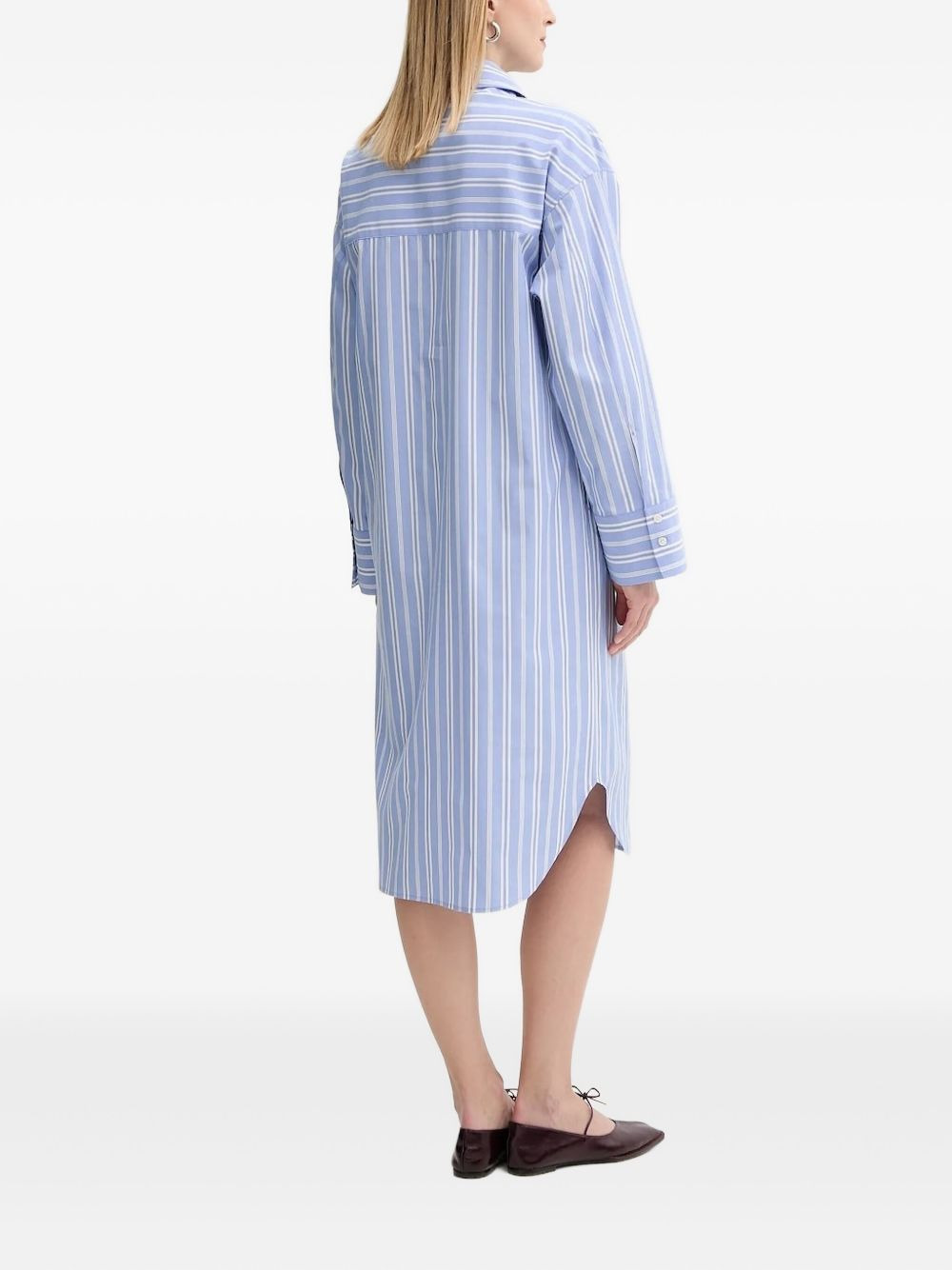 Sacatan striped drawstring shirt dress - 2