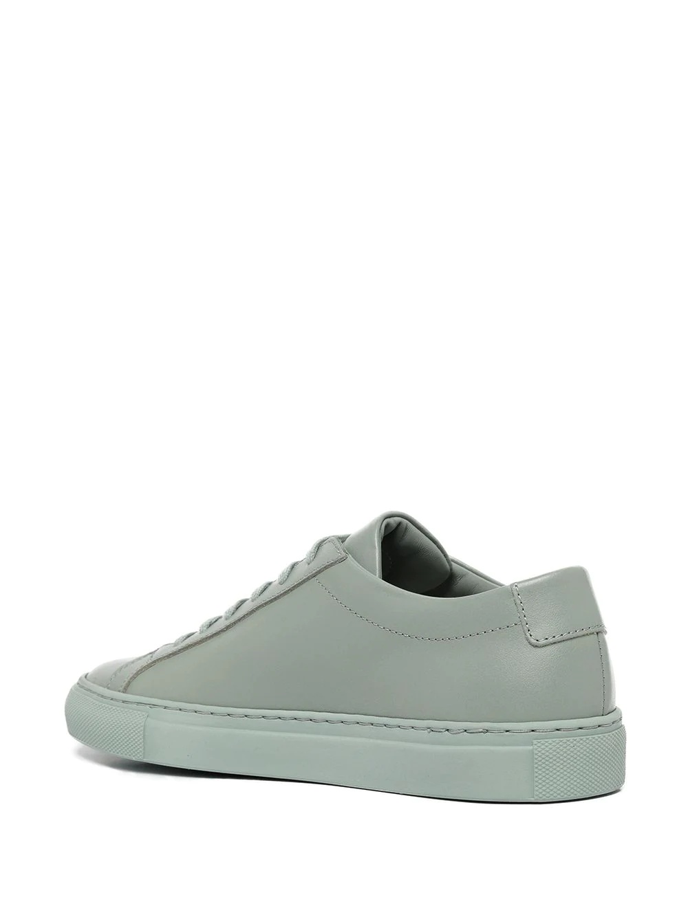 low-top leather sneakers - 3