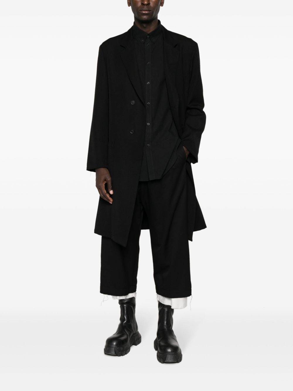 notched-lapels single-breasted coat - 2