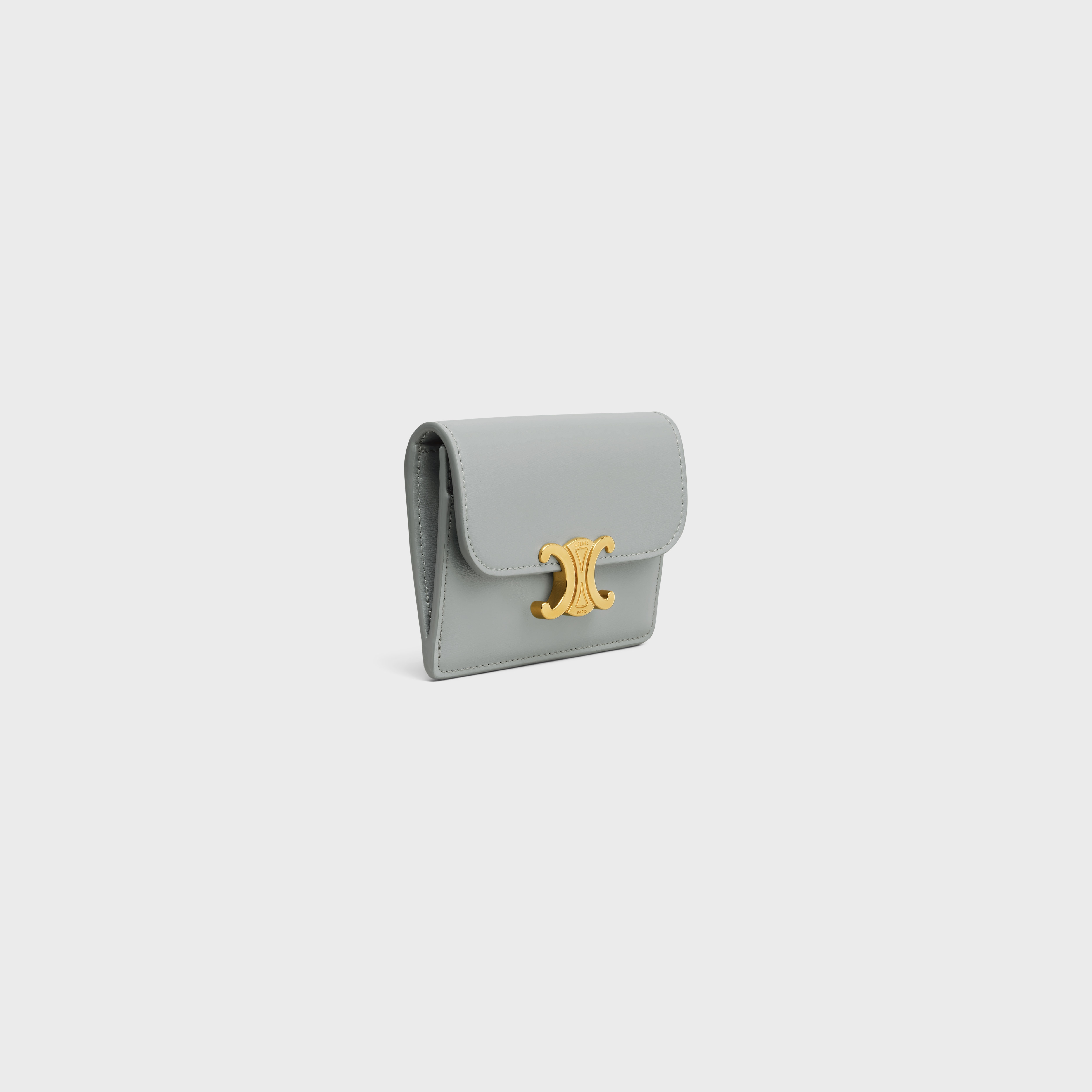 CARD HOLDER WITH FLAP TRIOMPHE in Shiny calfskin - 2